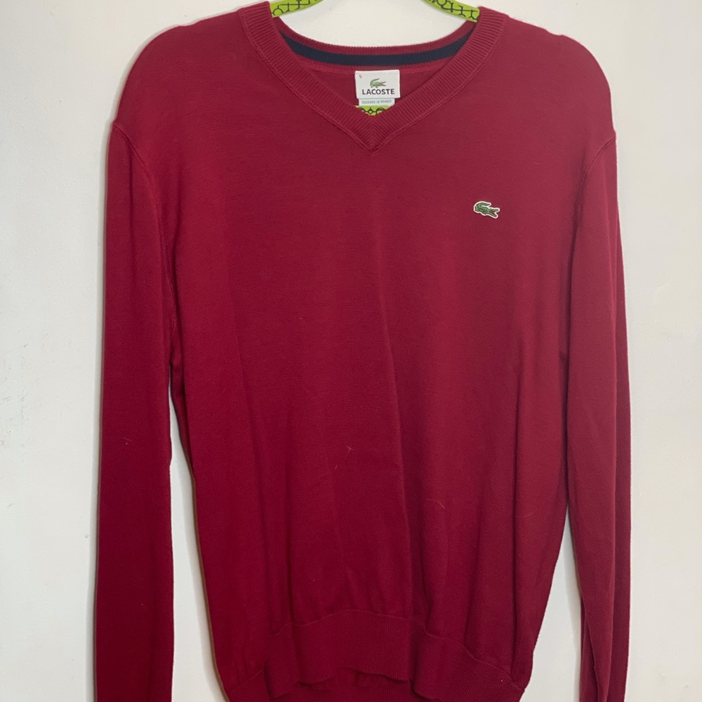 Red Lacoste Sweater Size 5 - Picture 2 of 4
